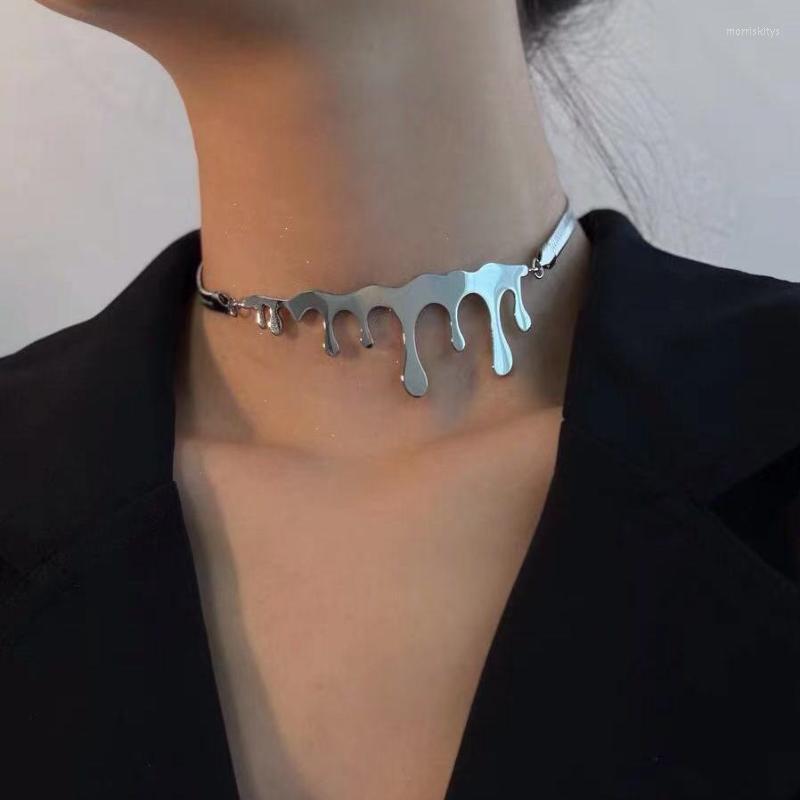 

Chokers Harajuku Style Fashion Titanium Steel Necklace Pendant For Women Girl Clavicle Chain Punk Party Jewelry Gift Morr22