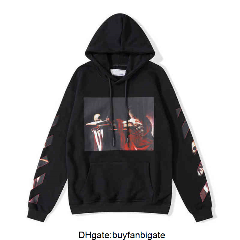 

Mens Classic Loose Offs Hoodies High Quality Fashion Sweatshirts Zipper Hoodie Cotton Pullover Long Sleeved Back Oil Paint Arrow x Men Women WD52, 21
