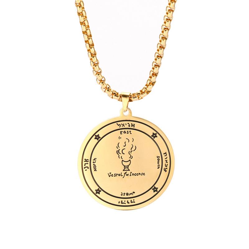 

Pendant Necklaces Vintage Fashion Of Solomon Pentacle Magic Amulet Nordic Viking Rune Talisman Stainless Steel Necklace Jewelry