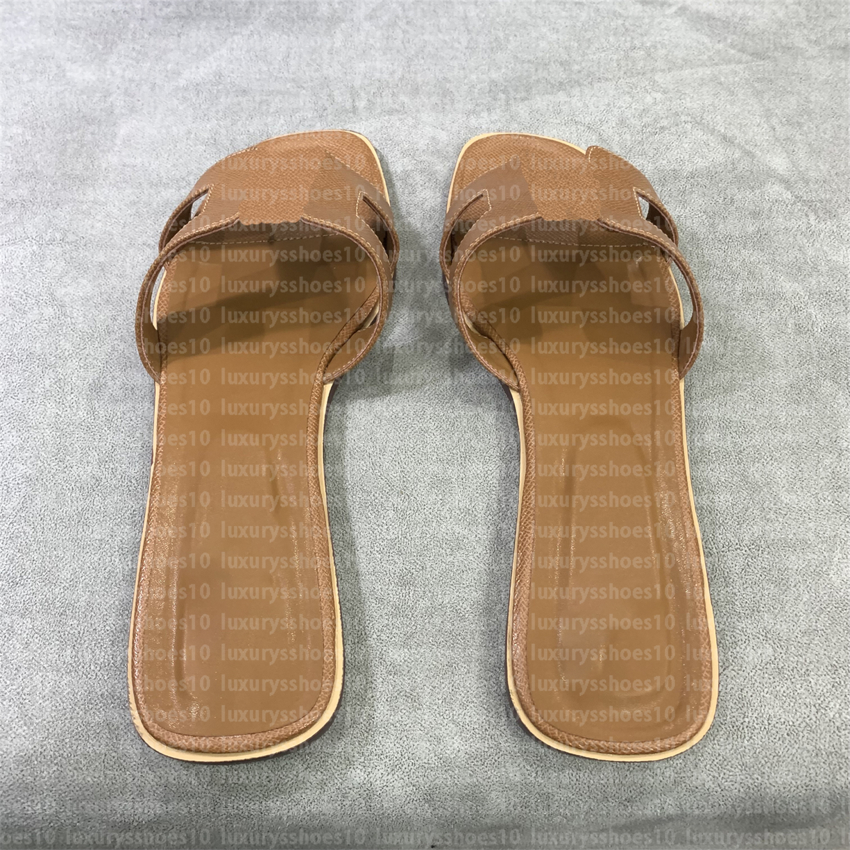 

Luxury Slippers Designer Women Genuine Leather Slide Ladies Low Heel Sandals Warm Loafers Loafers Vintage Slides Luxurysshoe, #7504