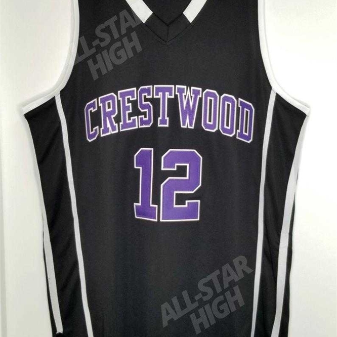 

Xflsp #12 Ja Morant Crestwood High School basketball jersey Men's Double Stitched Embroidery Jersey Customize any name and number, Black