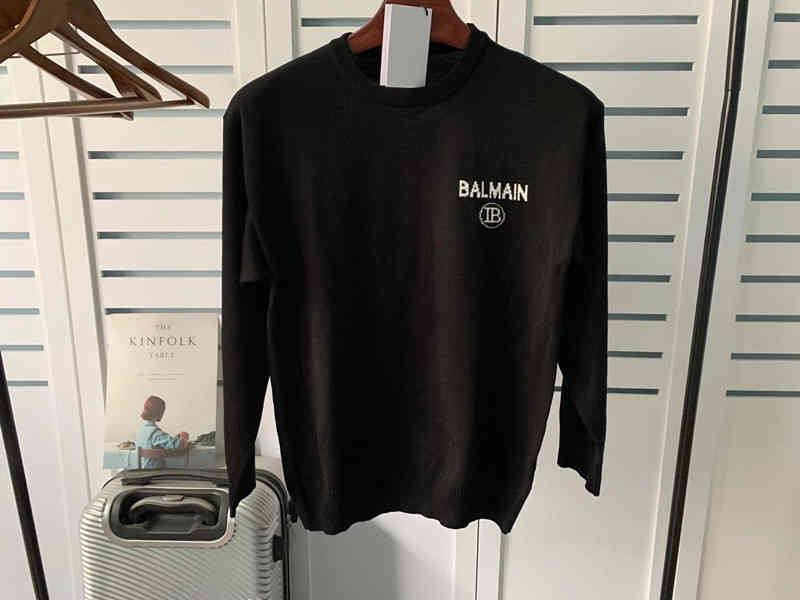Women's Knits Tees Autumn and winter balman jacquard letter cotton long sleeved sweater for lovers G7IK