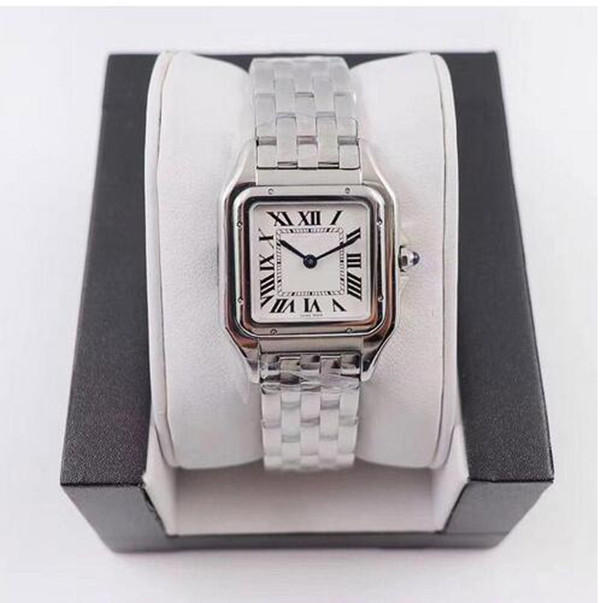 Top Quality Fashion Man Woman Watch Classic Square Design Stainless Steel Mens Watches Quartz Movement Lady Dress Wristwatches Sapphire Glass 02-