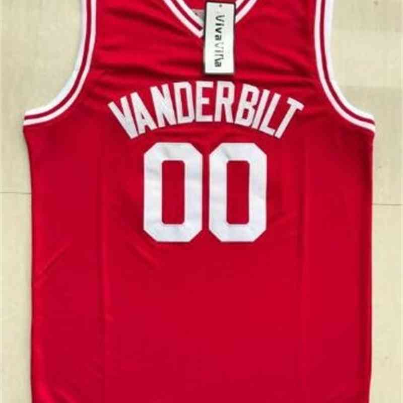 

C202 Steve Urkel Jersey #00 Vanderb Muskrats High School Basketball Jersey Double Stitched Name and Number High Quailty Fast Shipping, Red