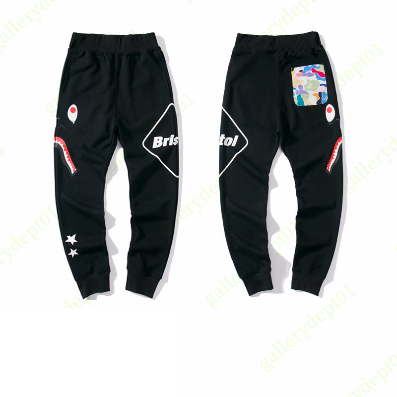 

Sports cargo pants designer pants Shark head skull dark colorblock Trousers sweatpant sweatpants jogging oversized Color Pocket Printed Camo luminous star, 1pcs button