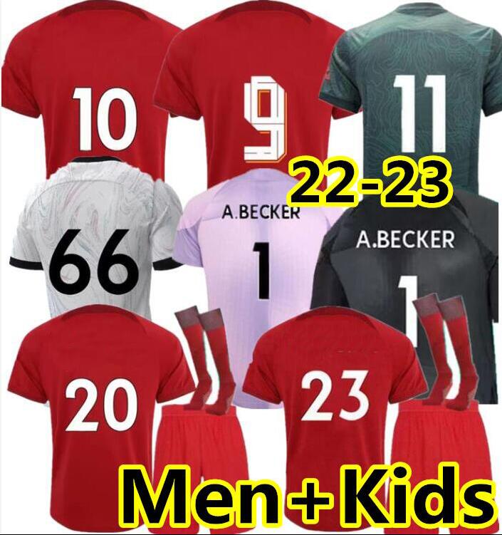 

21 22 23 season soccer jerseys 2022 2023 Mohamed FIRMINO Diogo KEITA Luis DIaz football shirts Minamino Alexander Arnold HOME DARWIN men kids kits uniforms, 2022 kids size