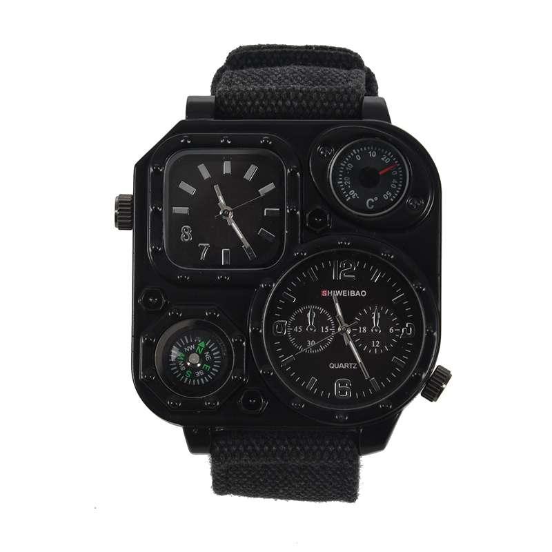 

Repair Tools & Kits Men Dual Time Zone Quartz Wrist Watch With CompassRepair