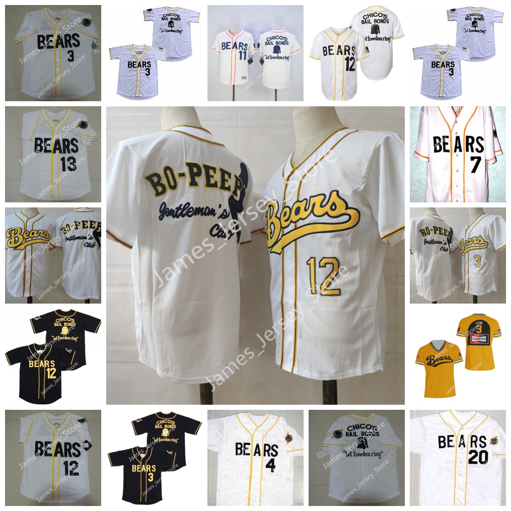 

12 Tanner Boyle 11 Amanda Wurlitzer 7 Miguel Aguilar Bail Bonds Baseball Let freedom ring Stitched Black Baseball Jersey 3 Kelly Leak The Bad News Bears Film Chicos