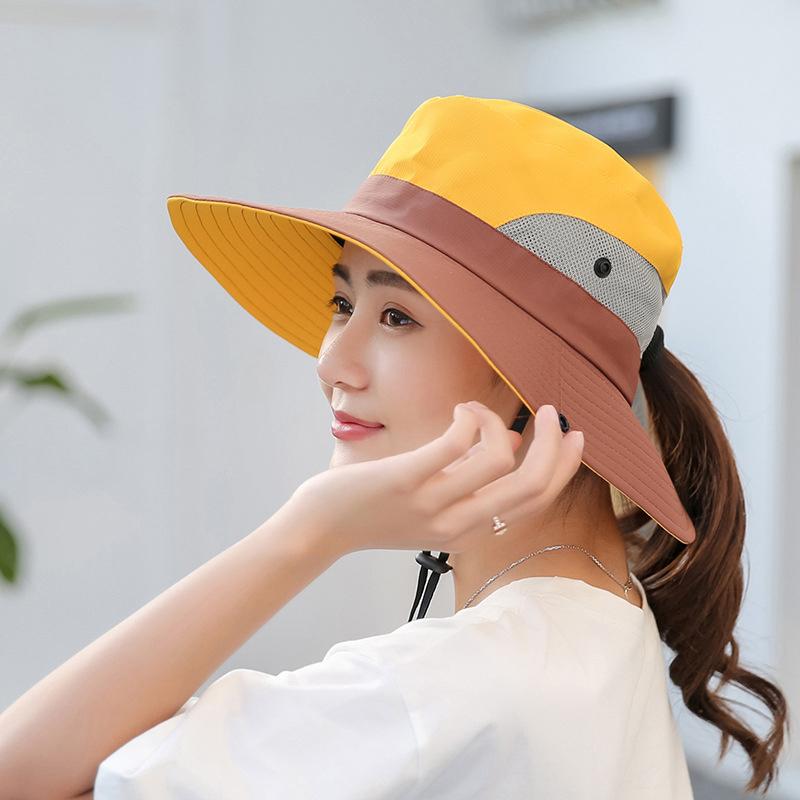 

Wide Brim Hats Women Sun Hat Protection Breathable Bucket For Travel Outdoor Fishing Sale-WT, Sky blue