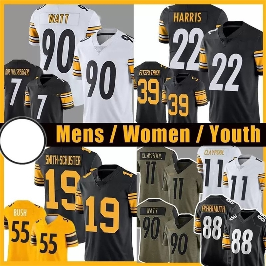 

Najee Harris 8 Kenny Pickett Football Jersey T.J. Watt Mitchell Trubisky Pat Freiermuth Ben Roethlisberger Chase Claypool Troy Polamalu Minkah Fitzpatrick Pickens, Men