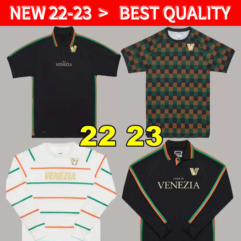 

22 23 Venezia FC Soccer Jerseys home Black Away Third 4th ARAMU FORTE Venice 2022 2023 BUSIO 27# Football Shirts 3rd Adukt Kids Kit Uniform pre match training long sleeve, 2223 3r