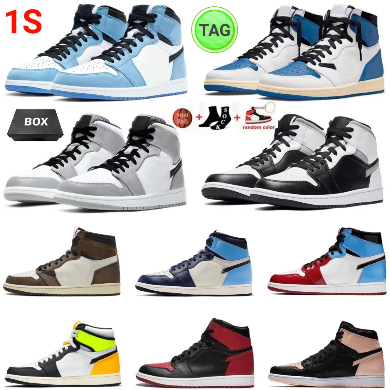 

1 1s Mens Basketball Shoes Sneakers Bred Patent Rebellionaire University Blue Hyper Royal Heritage Georgetown Obsidian UNC Carbon Fiber Men Women Sports Trainers, 88