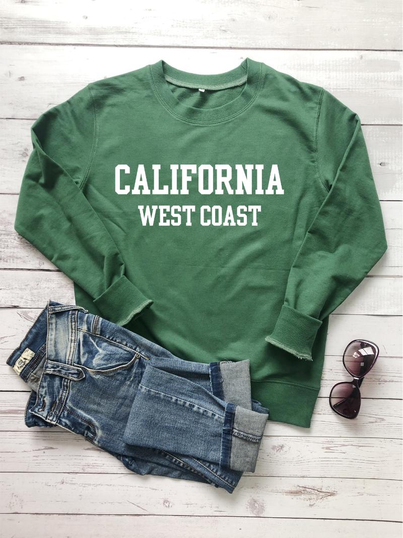 

Women's Hoodies & Sweatshirts WESTCOAST Fleece Woman Sweatshirt O-neck Jumper Female Pullover Casual ClothesWomen's, Black