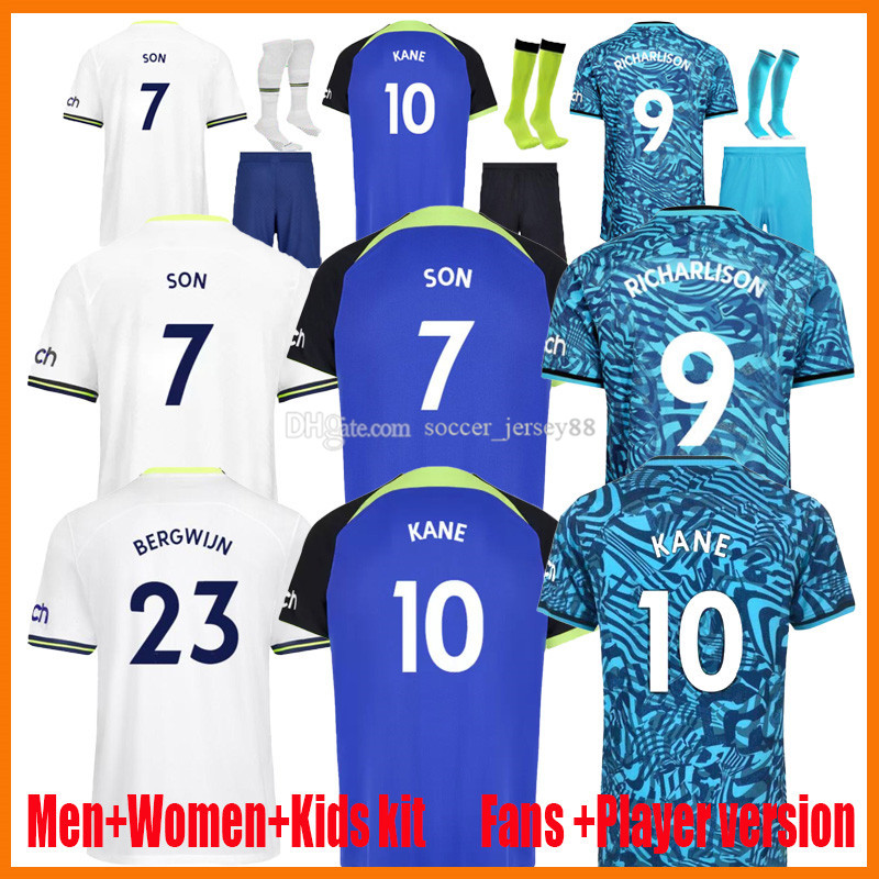 

22 23 Soccer Jerseys HOJBJERG Home white Away 2022-23 2022 2023 LUCAS DELE Third 3rd Football shirts jersey men women kids kit KANE SON TOtTENham KULUSEVSKI uniforms, Men home