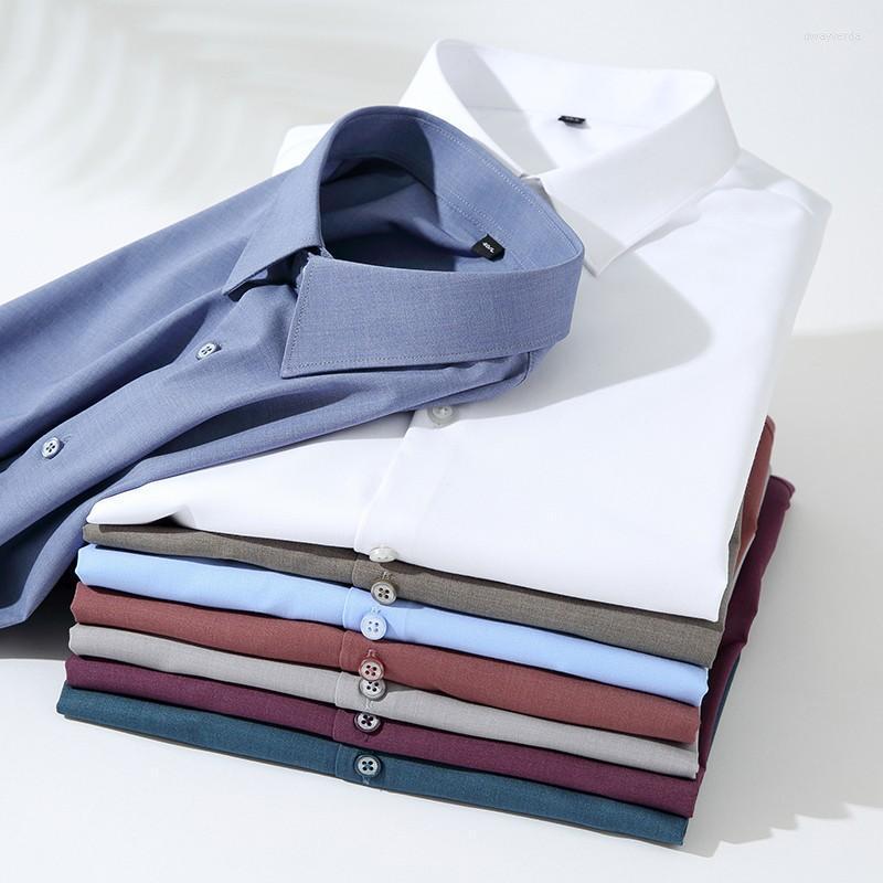 

Men's Dress Shirts Longsleeve Shirt For Men White Slim Fit Clothing Tren Non-iron Professional Microfiber Casual Pure ColorMen's Dway22, 13