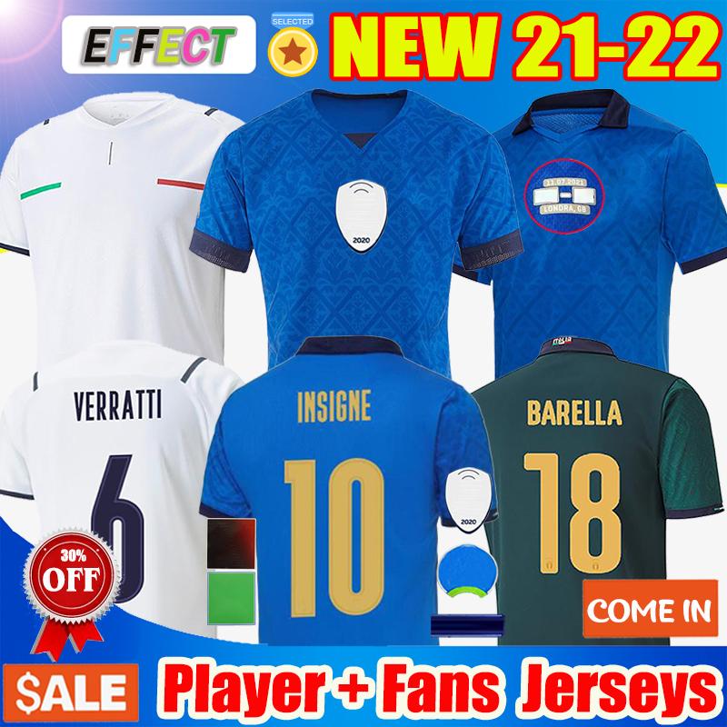 

2021 2022 Fans Player Version INSIGNE final Soccer Jerseys BARELLA 21 22 CHIELLINI Italia ULTRAWEAVE Maglie da calcio CHIESA FOOTBALL SHIRTS men kids Soccer Jerseys, Player italia 2021 home