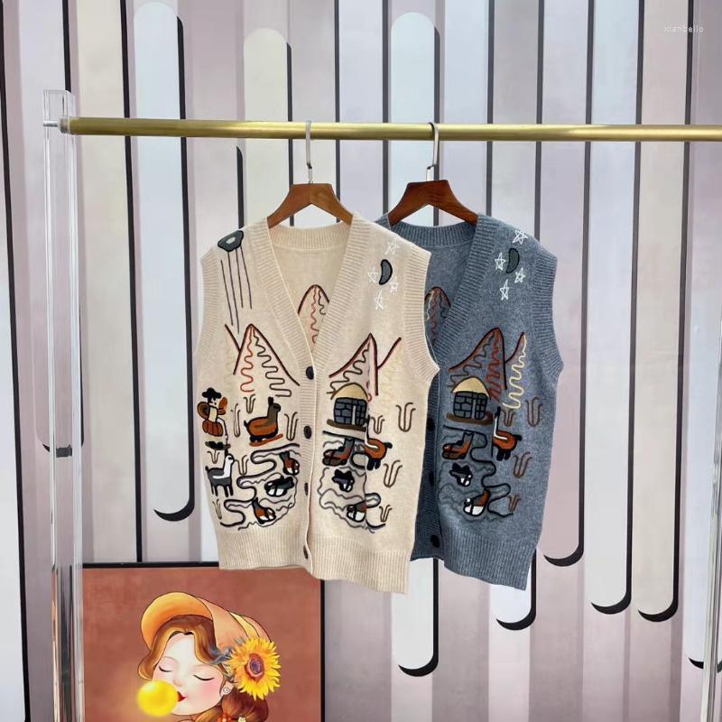 

Women' Vests Rk667 Fashion Women Coats & Jackets 2022 Runway Luxury European Design Party Style Clothing, Gray