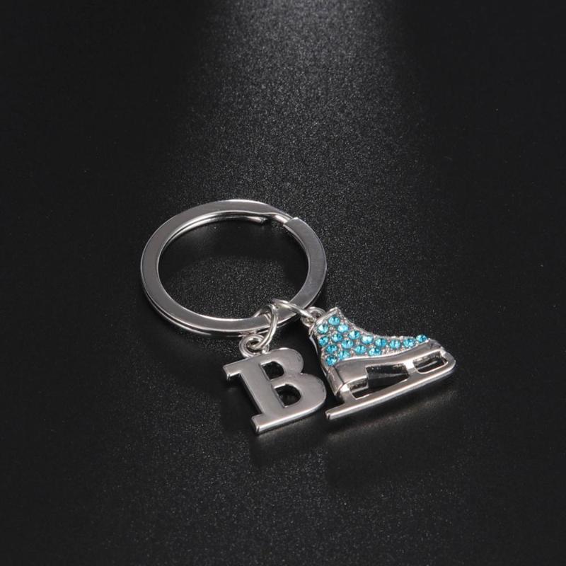 

Keychains COOLTIME Initial 3D Zircon Crystal Skates Shoes Keychain Women Girls 26 Alphabet Letter Pendant Key Car Rings Jewelry Gifts 2022