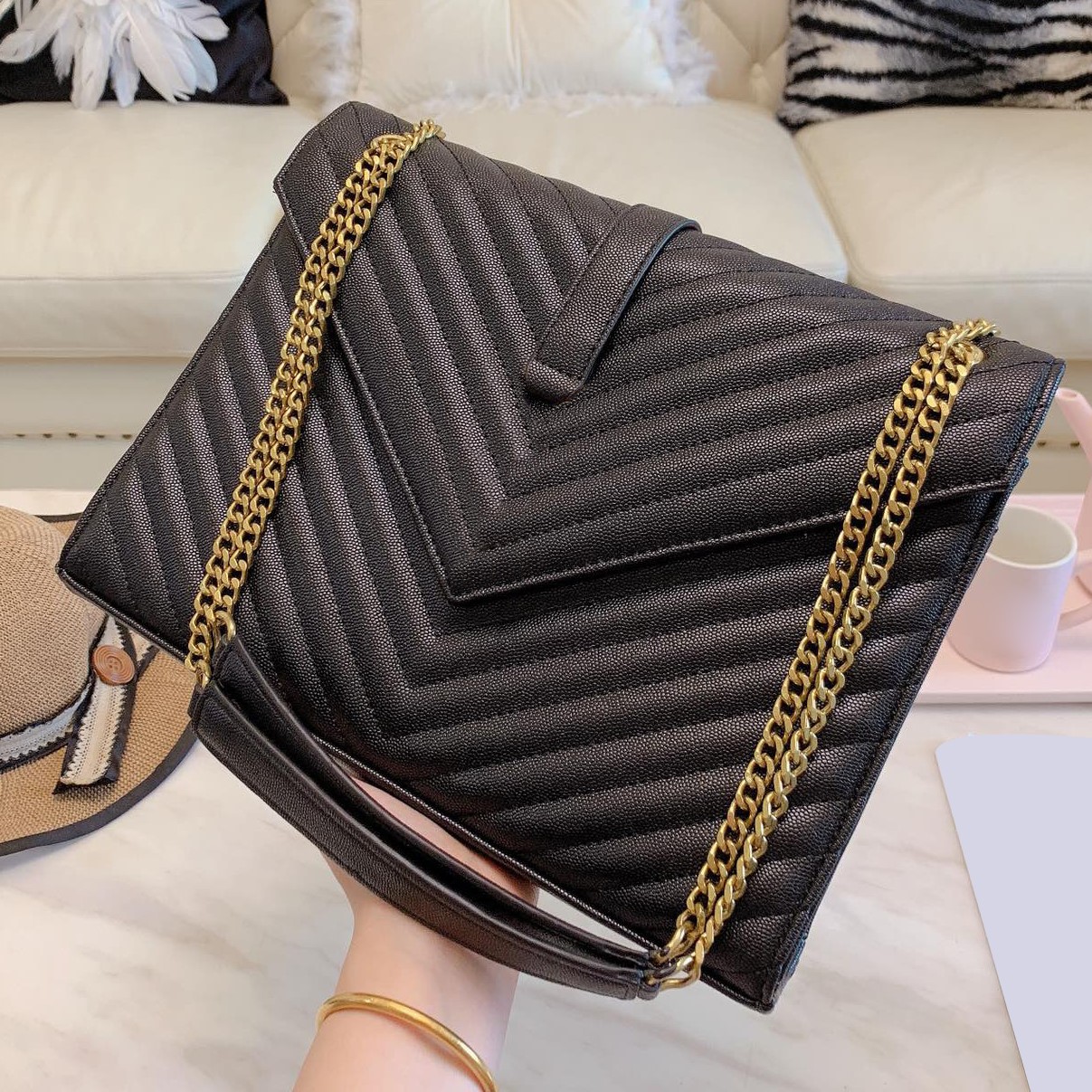 Sacs à bandoulière Messenger Sacs à chaîne Lady Fashion Célèbres Designers Plat Square Haute Qualité PU Standard Portefeuilles 2022 Femmes Casual