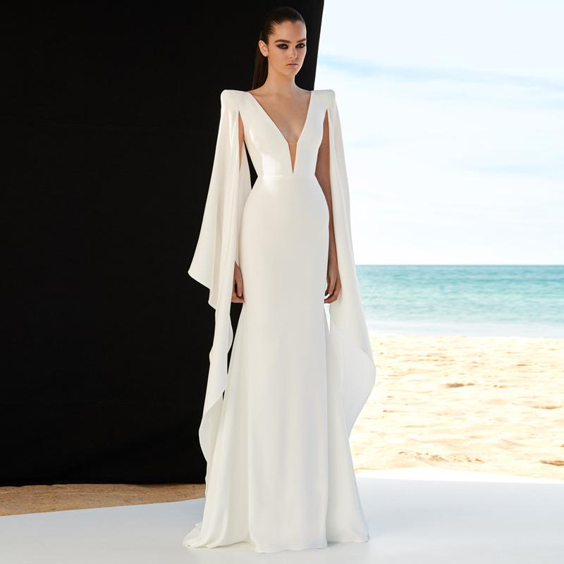 

Casual Dresses 2021 Arrival Runway Luxury Designer Female Sexy V Neck Evening Elegant White Long Mermaid French Maxi Dress Women