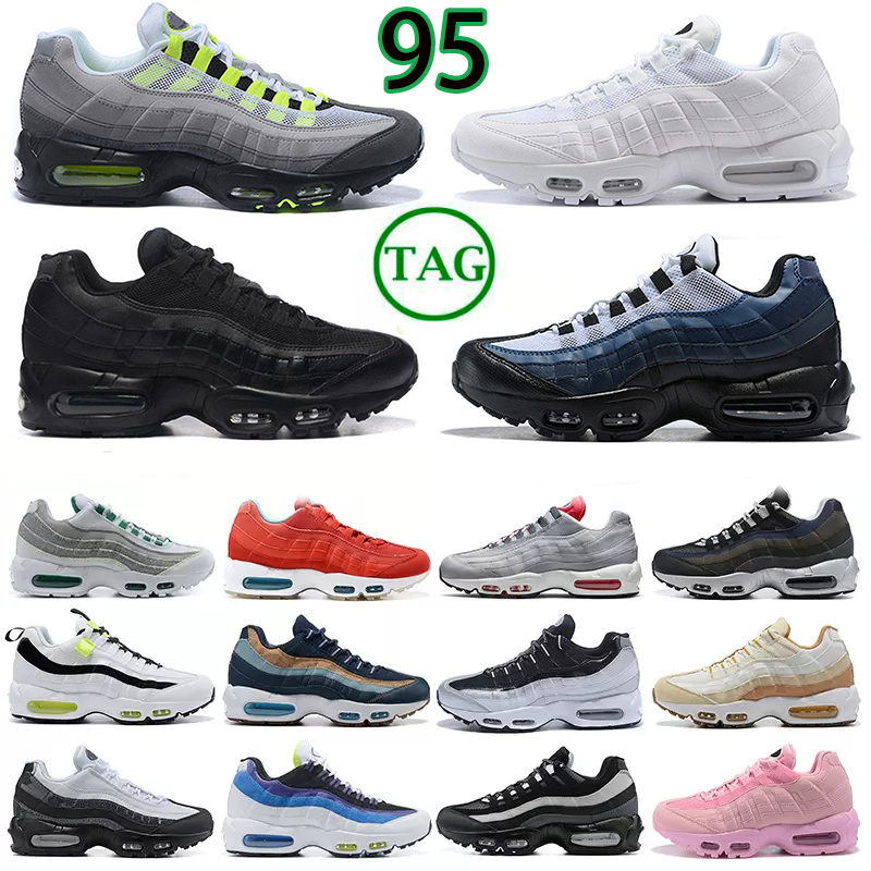 

95 Men Running Shoes 95s Triple Black Cork Greedy Dark Smoke Grey Light Charcoal Midnight Navy Mens Womens Trainers Sports Sneakers, 36