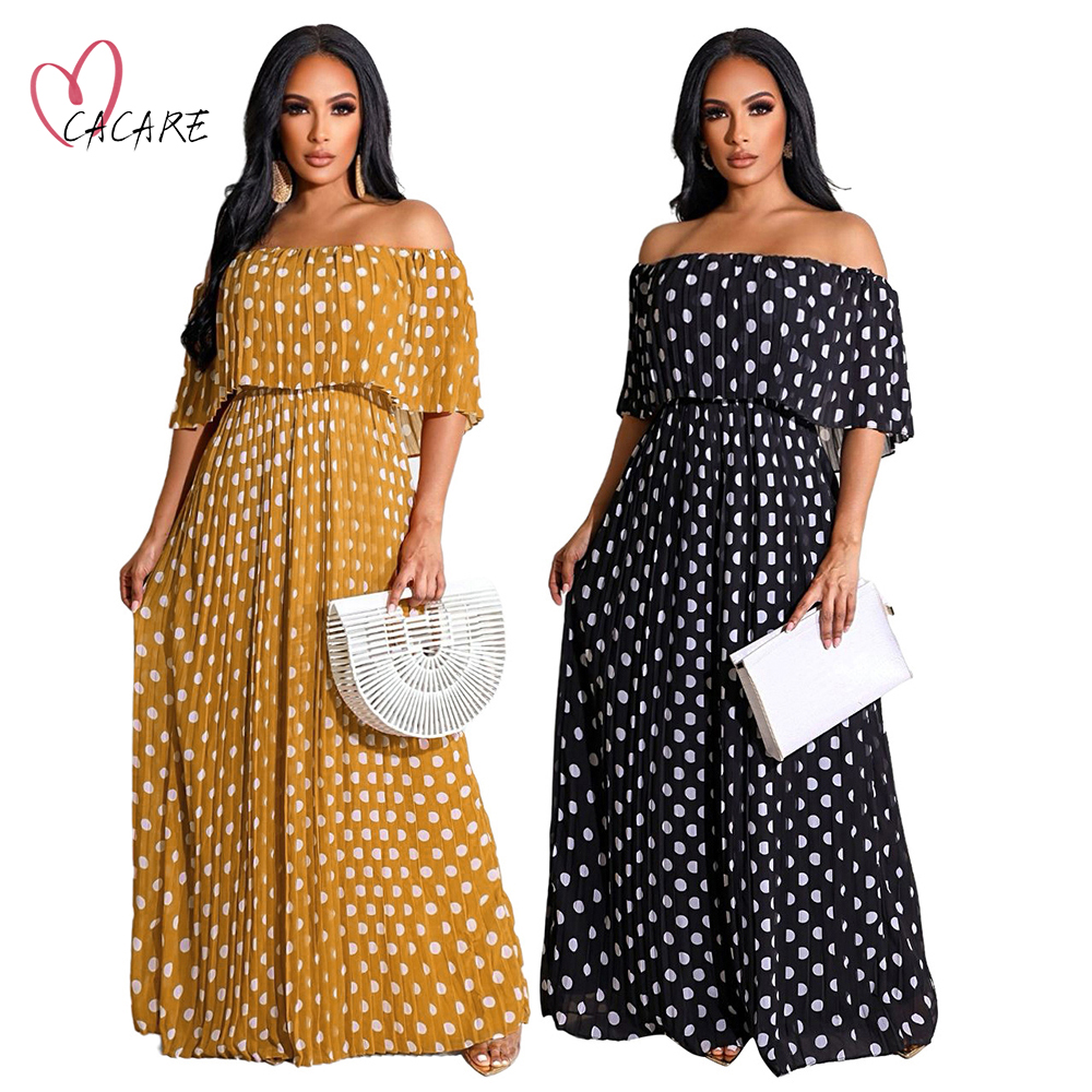 

2022 Vintage Chiffon Boho Maxi Dress Women Casual Summer Dresses Korean Style Long Dresses Strapless F0220 CACARE, Black