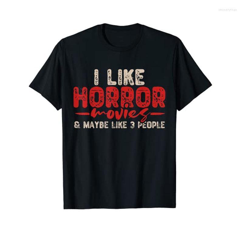 

Men's T-Shirts Horror-Movie T-Shirt I Like Horror Movie And Maybe 3 People Tee Tops Women Men Sayings Quote Graphic Clothes Halloween GiftMe, Yellow