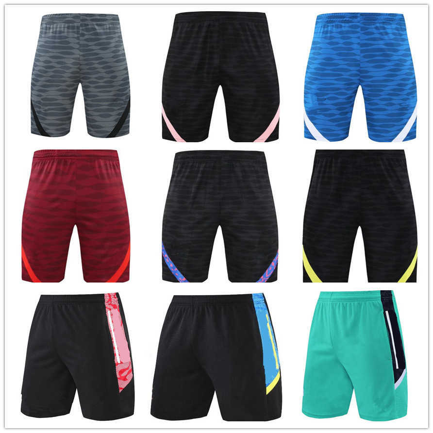 

21/22 Men's T-shirts soccer shorts 2022 Football pants zipper pocket adult summer training Pantalones cortos