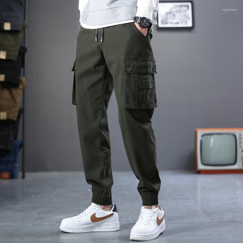 

Men's Pants High Quality Khaki Casual Men Military Tactical Joggers Cargo Multi-Pocket Fashions Black Army Trousers BL82252Men's Naom22