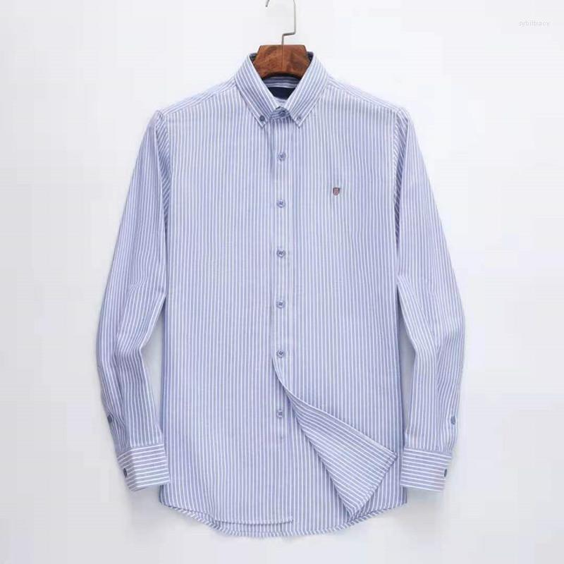 

Men's Dress Shirts Homme Gan08 High Quality 100%Cotton Camisa Masculina Men Long Sleeve Fashion Hombre ChemisesMen's Sybi22