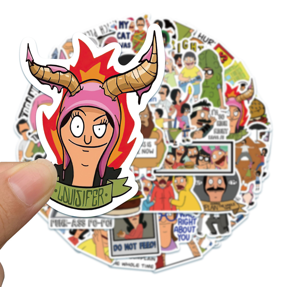 

50PCS Mixed Car Stickers cartoon TV series For skateboard Baby Scrapbooking Pencil Case Diary Phone Laptop Planner Decoration Book Album Kids Toys DIY Decals, Multi colors