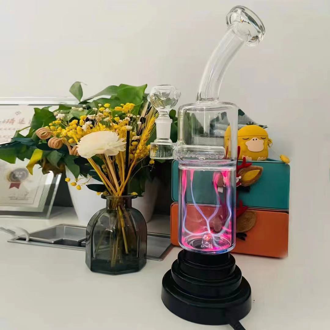 

Plasma bong touch switch smoking Bong Glass Water Hookah Set