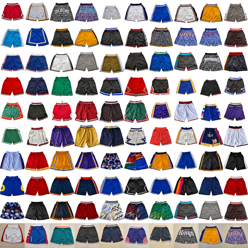 

Just Don Basketball Shorts Zipper Sweatpants Hip Pop Sport Short Pant With Pocket Retro Stitched Baseball 2022 Blue White Black, Multi