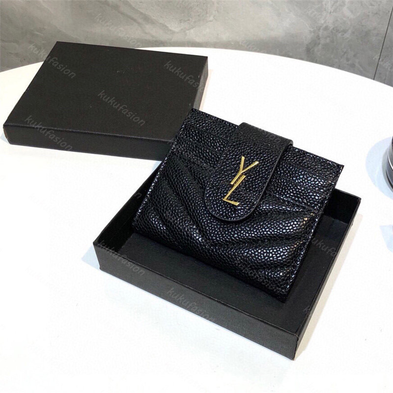 

Designer Caviar Card Holder Womens Mini Wallets Mens Designers Card Holder Gold Letter Cion Purses For Woman Small Leather Wallet Y Purse, Y1