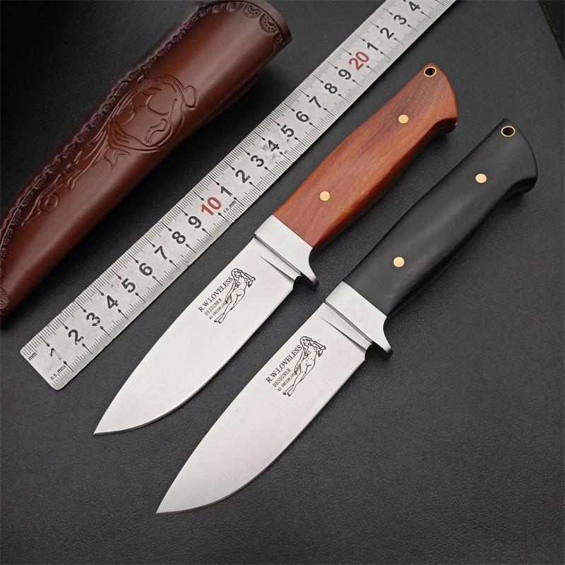 

NEW R.W.LOVELESS D2 Steel Wood Handle Survival Tactical Camping Hunting Knife