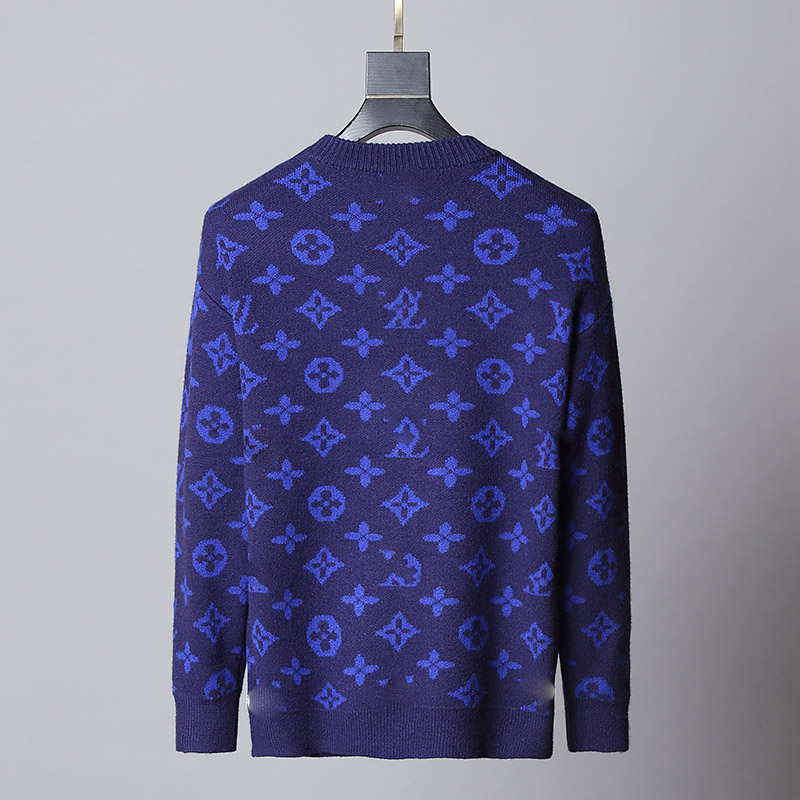 

22 Autumn and winter new soft design printed sweater men's long-sleeve pullover men's casual knit top feiyaa 0005, Black