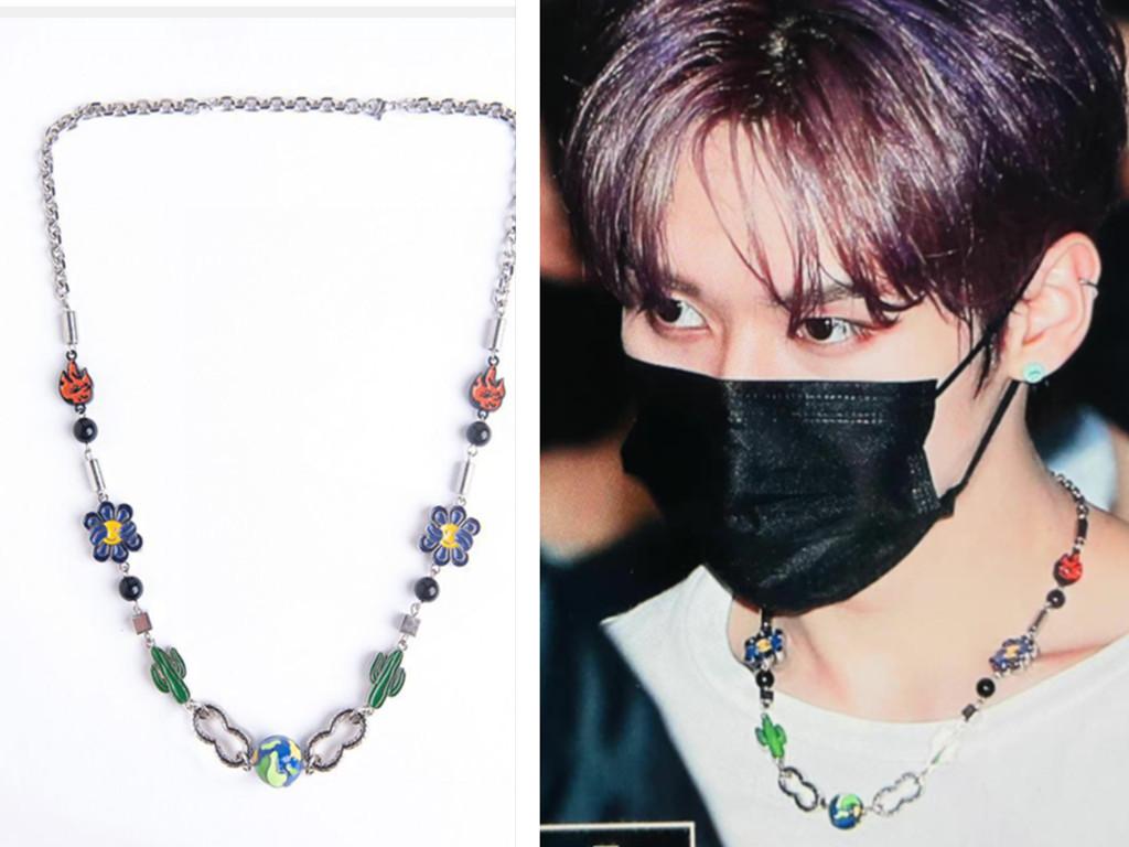 

Chains Kpop Fashion Color Beads Necklace Stray Kids Leeknow Tong Hip Hop Jewelry Korean Design For Unisex Girls FansChains