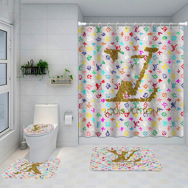 

New Arrivals Waterproof Shower Curtains Solid Color With Hooks Rings For Bathroom White Black Anti-mold Polyester Partition Home Bath Curtain