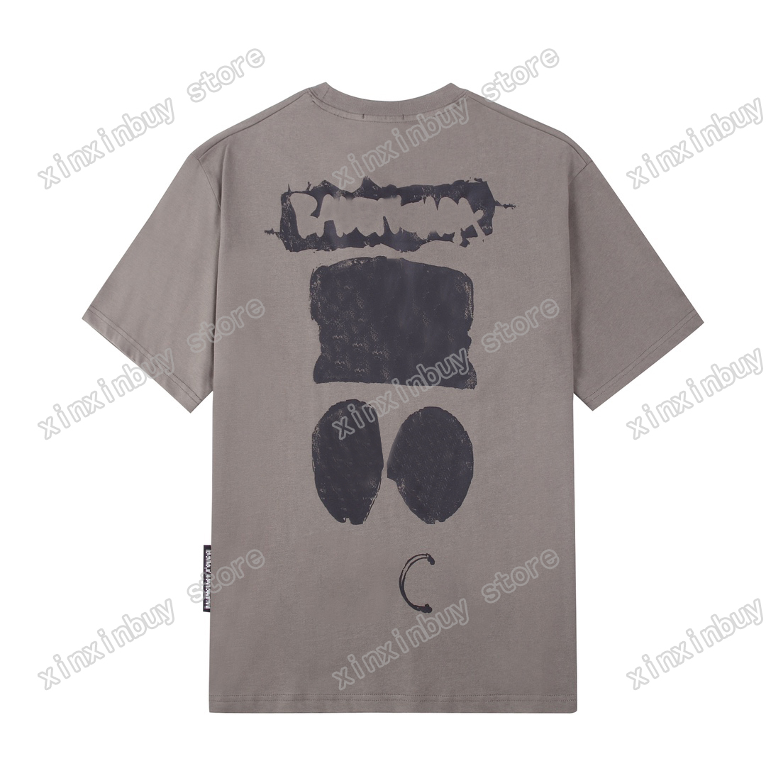 

22ss Men Women Designers t shirts tee Paint Graffiti letter print cotton short sleeve Crew Neck Streetwear xinxinbuy Black white gray XS-XL