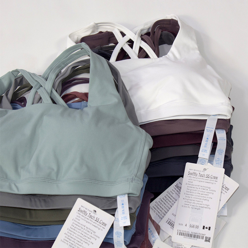 

Fashion Lu Classic Bras Align Womens Crop Top Gym Clothing for Fitness Female Underwear Yoga Vest Clothes Girls Sportswear Woman Bodice Sports Bra Jxs1, Purple cross bra