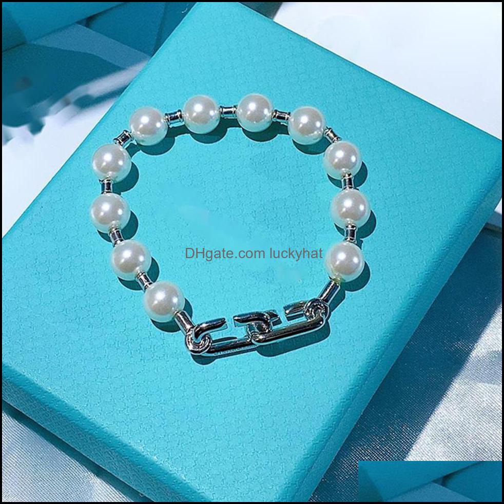 

Beaded Strands Bracelets Jewelry 925 Sier Pearl Women Simple Summer Bracelet Designer Beaded No Box220I Drop Delivery 2021 Yrhdn