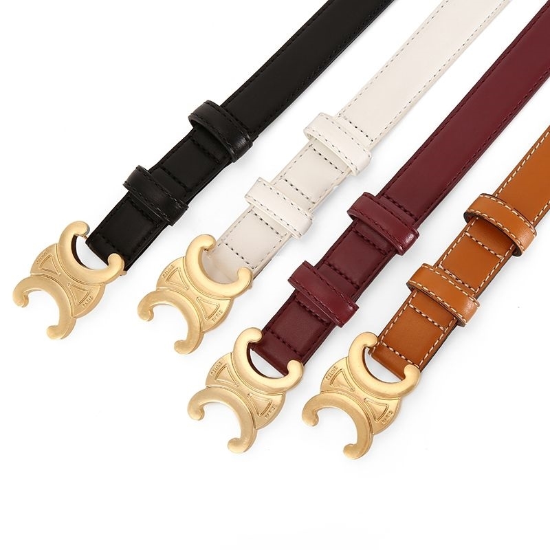 

Designer Celins Belts star same belt triumphal arch durable simple belt womens temperament leather belt women, Black