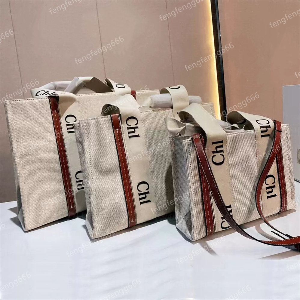 

2021 Shoulder Bag Letter Print Stripe Evening Bags Large Capacity Tote Woody Canvas Female Casual Handbag Shopping Bags, Size: 42 × 32cm