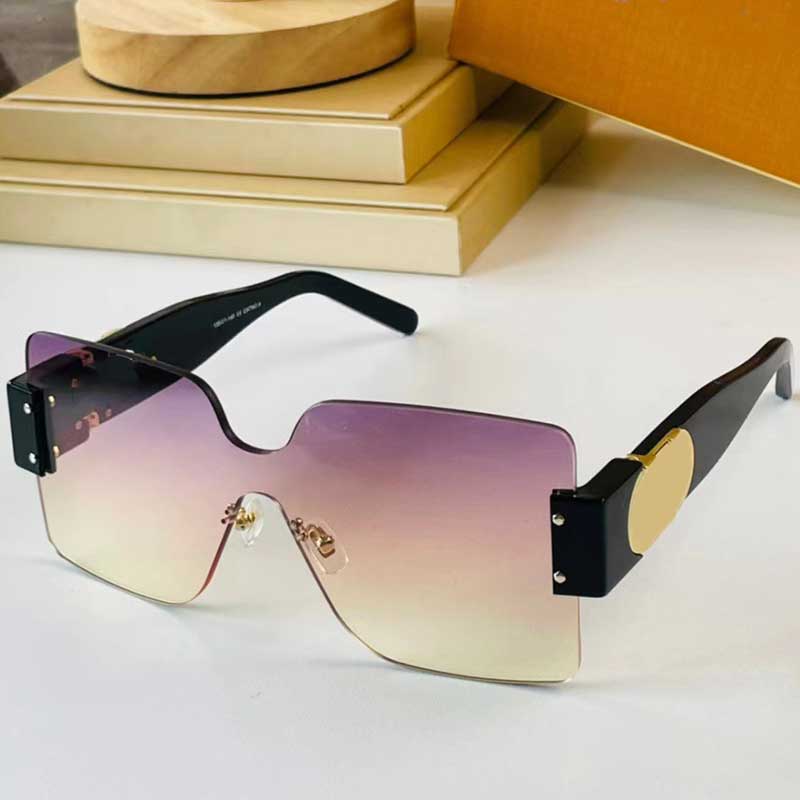 Mens Womens Oversized Sunglasses Frameless Hollow Temples with Luxury Brand Letters LOGO Top Designer Z2235E Glasses Self-driving Travel Beach UV