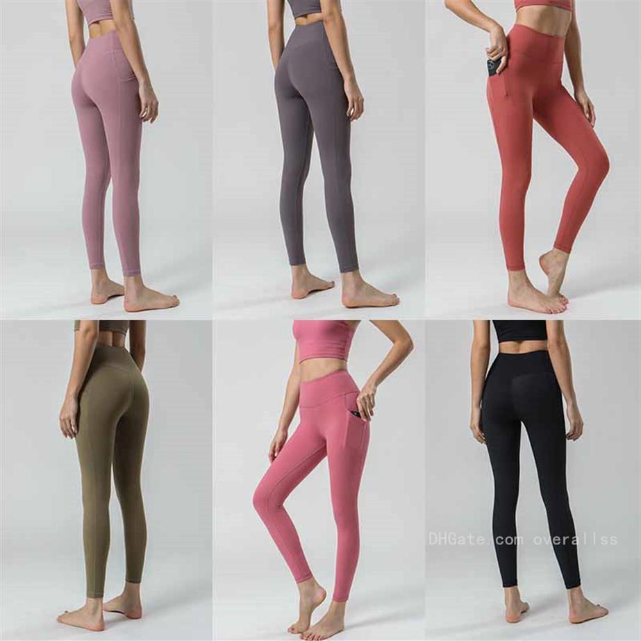 

LU-32 Fitness Athletic Solid Pants Women Girls High Waist Running Yoga Outfits lu Ladies Sports Full Leggings Ladies Pants Workout2730