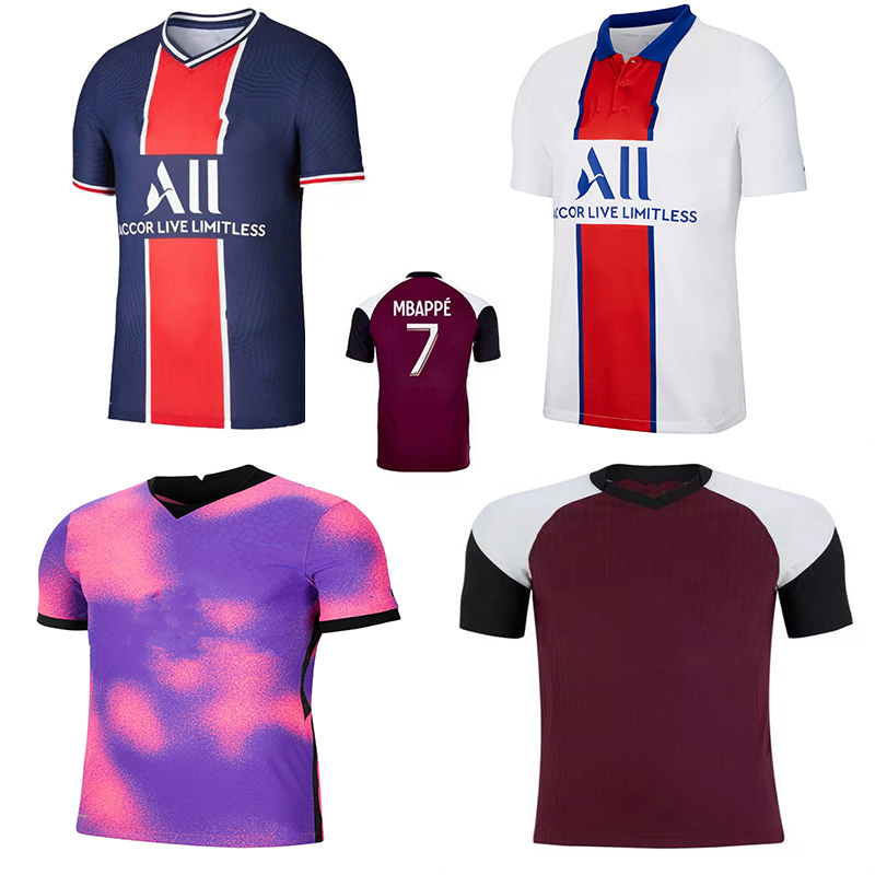 

20 21 Maillot De Football Soccer Jerseys VERRATTI 10# Hommes Enfants Futbol Jerseys MBAPPE DI MARIA For Men Short Sleeve League Champion, 20/21 4th away