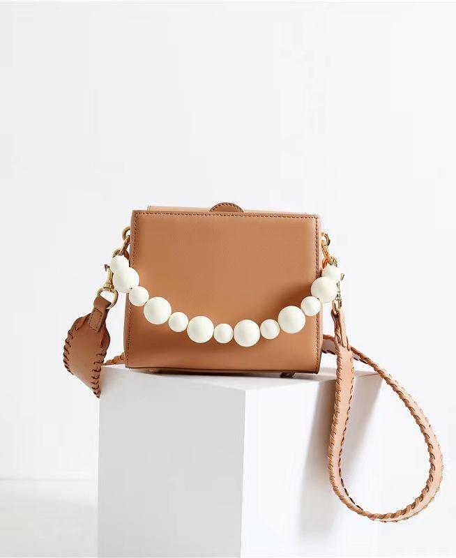 

Evening Bags 2022 Pearl Small Fresh Summer Versatile Leather Cowhide Fashion Korean Women Bag, Vanilla yellow
