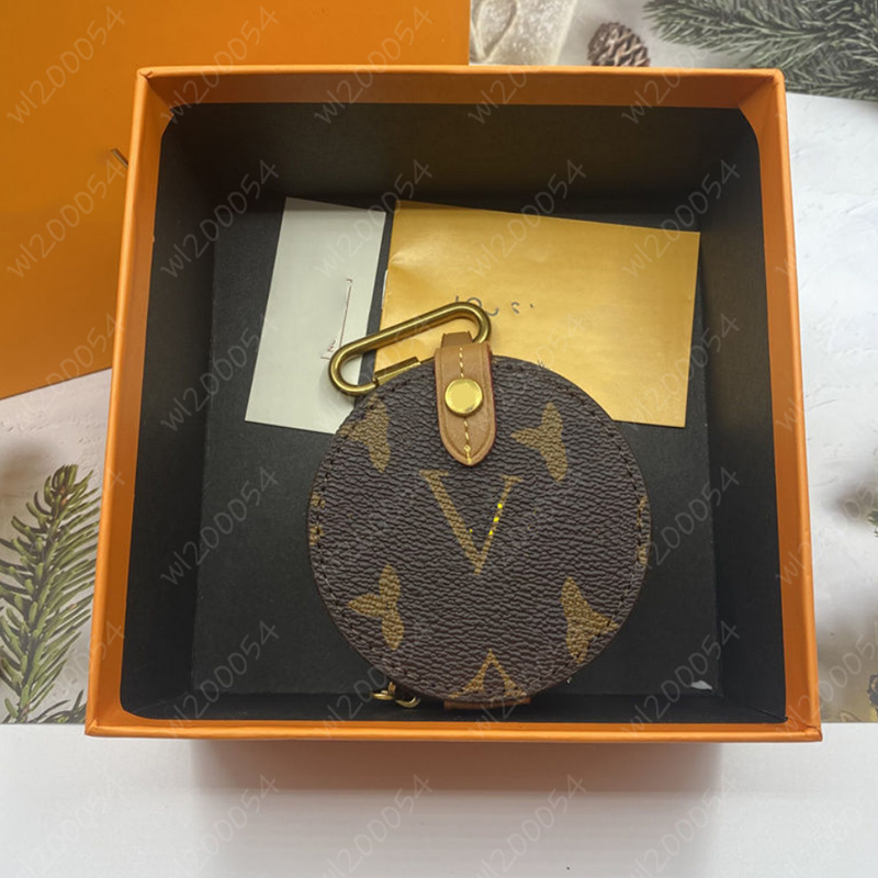 

Fashion Round Wallet Designer Purse Women Men Flower Purses Coin Pocket With Zipper Luxury Letter Wallets Wholesale Key Holder Bag 2204275WU, Brown