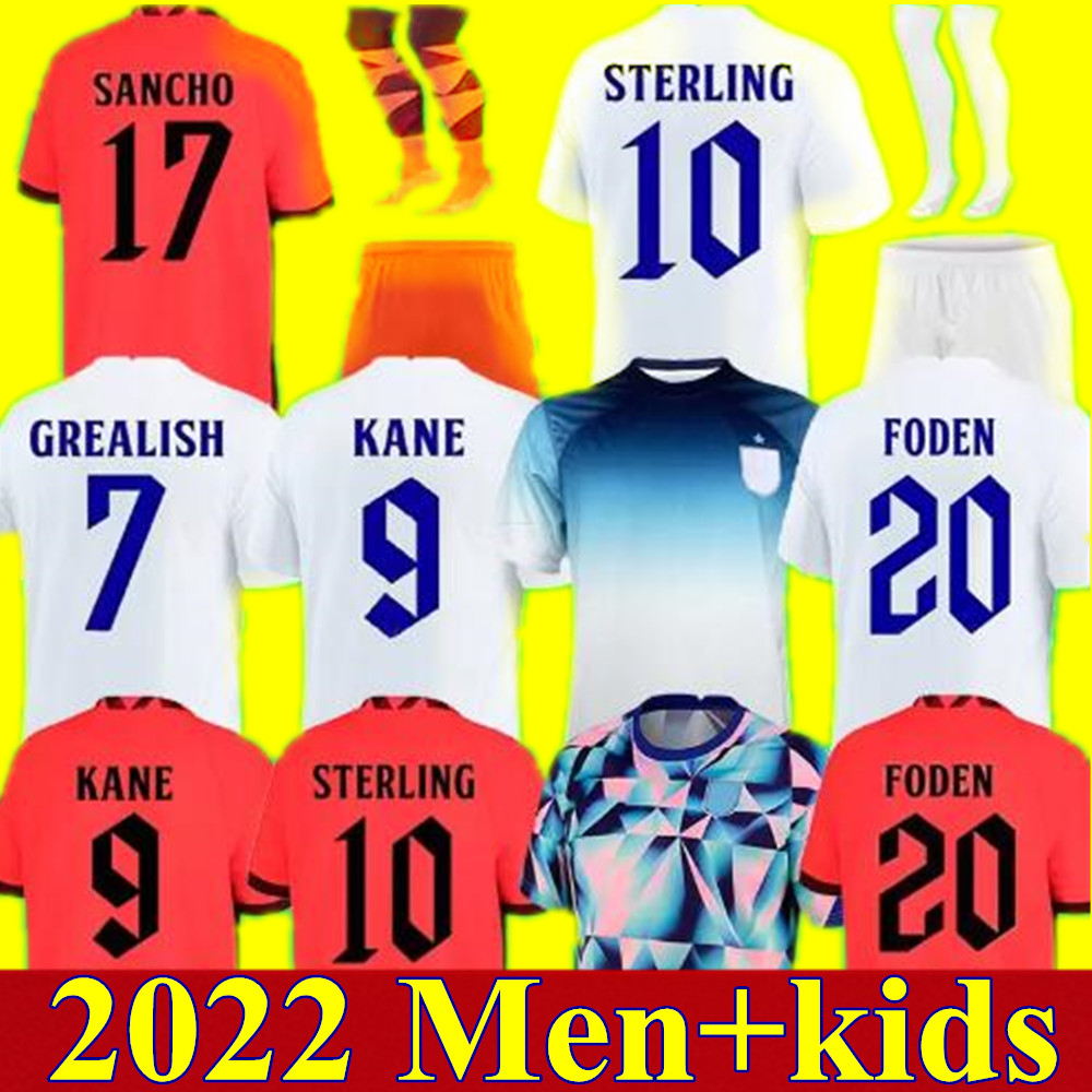 

2022 KANE UK soccer jersey 2023 RASHFORD HENDERSON PHILLIPS GREALISH ENGlANDs STERLING SANCHO MOUNT SAKA Kids kit women or Men football shirt, Kids away