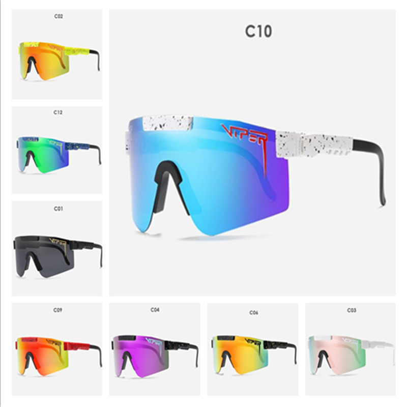 

pit viper 2022 new high quality oversized Sunglasses polarized mirrored RED lens tr90 frame uv400 protection Men And Women Sport glasses